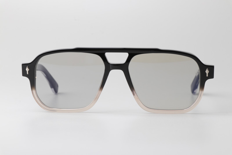 Evans Sunglasses Black Transparent Light Gray