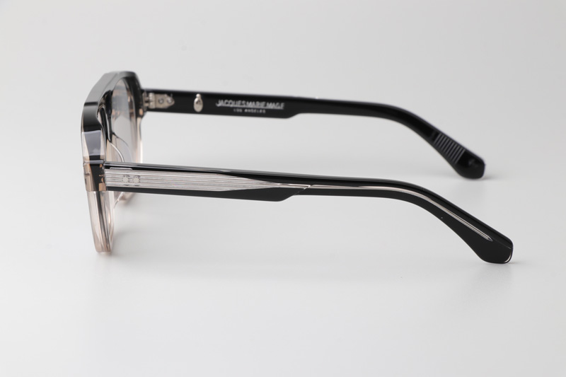 Evans Sunglasses Black Transparent Light Gray