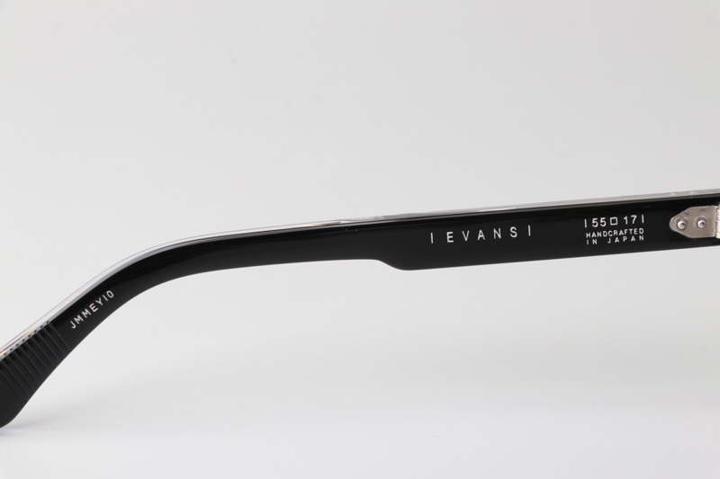 Evans Sunglasses Black Transparent Light Gray