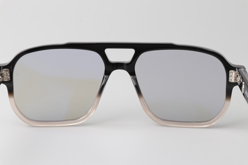 Evans Sunglasses Black Transparent Light Gray