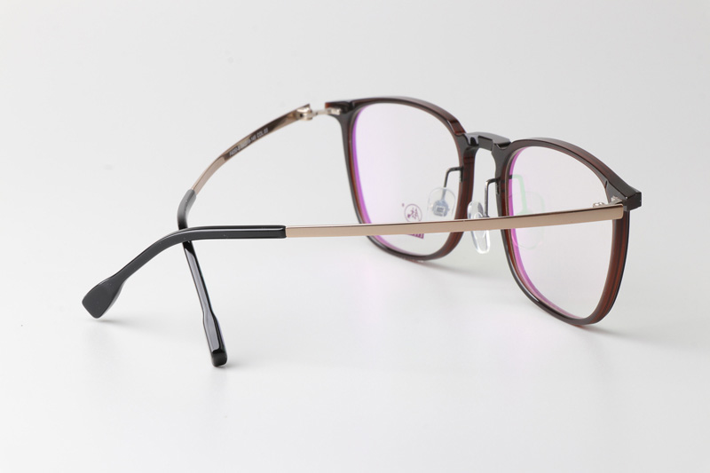 F4050-B Eyeglasses Black Brown Gold