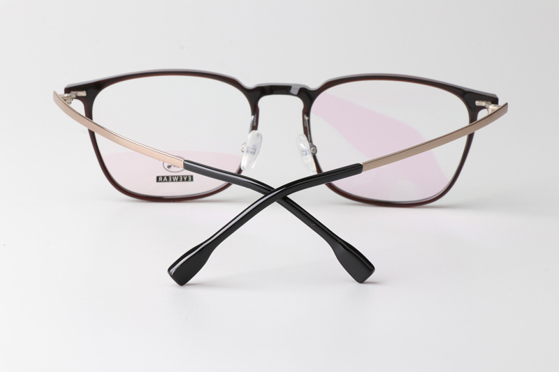 F4050-B Eyeglasses Black Brown Gold