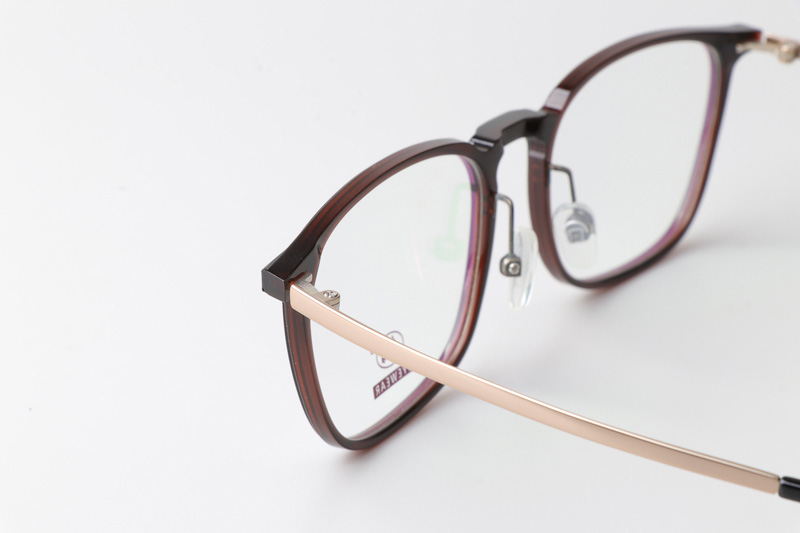 F4050-B Eyeglasses Black Brown Gold