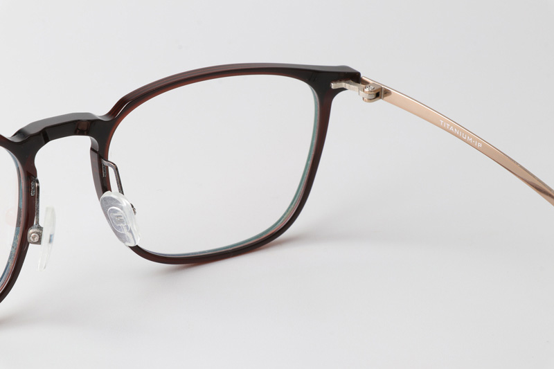 F4050-B Eyeglasses Black Brown Gold
