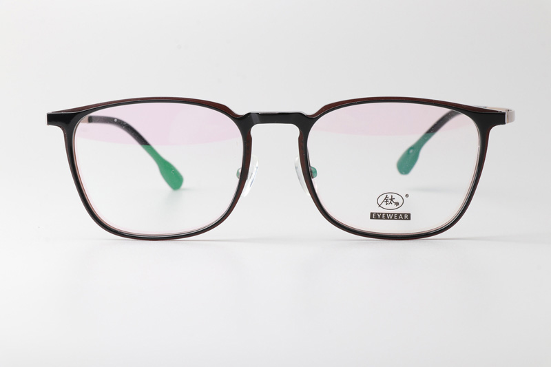 F4050-B Eyeglasses Black Brown Gold
