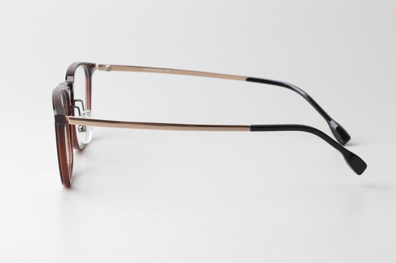 F4050-B Eyeglasses Black Brown Gold
