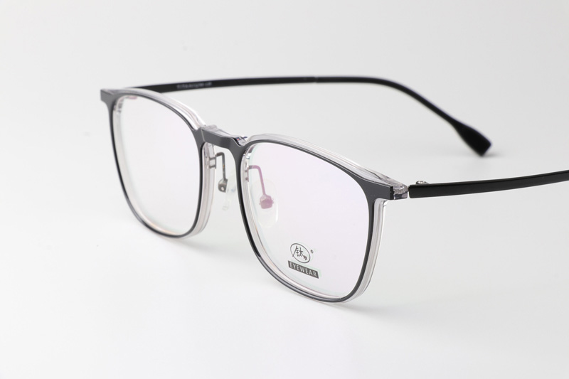 F4050-B Eyeglasses Black Clear