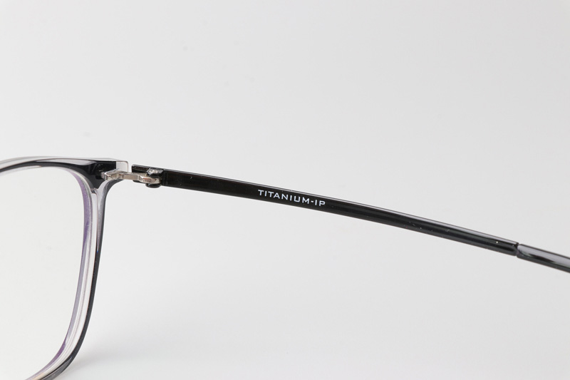 F4050-B Eyeglasses Black Clear