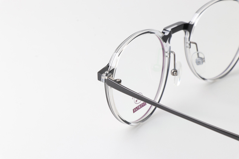 F4051-B Eyeglasses Black Clear