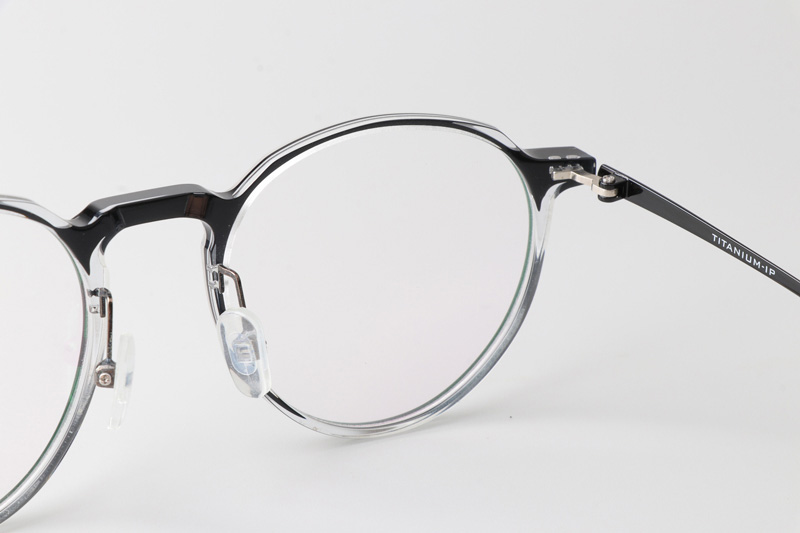 F4051-B Eyeglasses Black Clear
