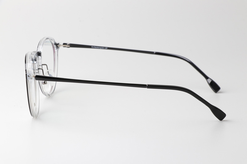 F4051-B Eyeglasses Black Clear