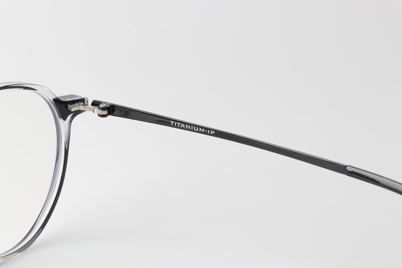 F4051-B Eyeglasses Black Clear