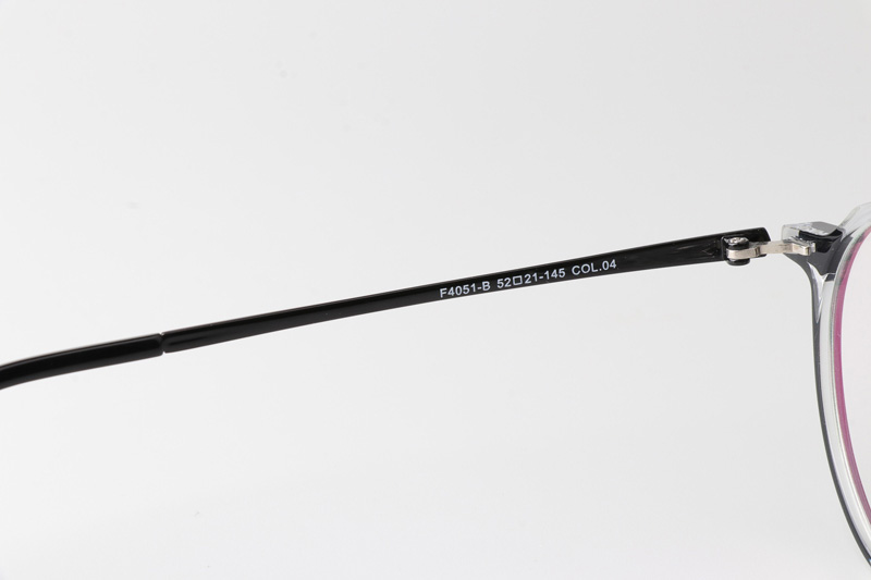F4051-B Eyeglasses Black Clear