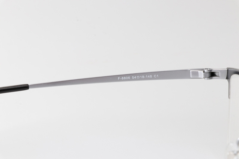 F8806 Eyeglasses Black Silver