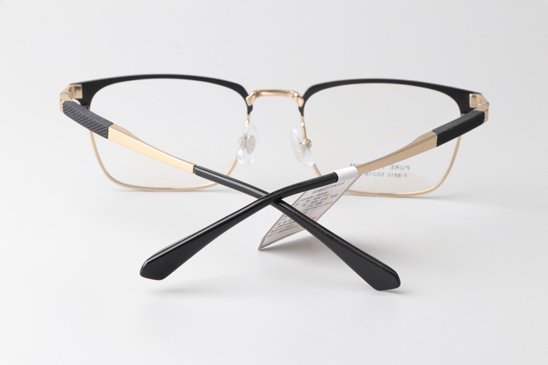 F8810 Eyeglasses Black Gold