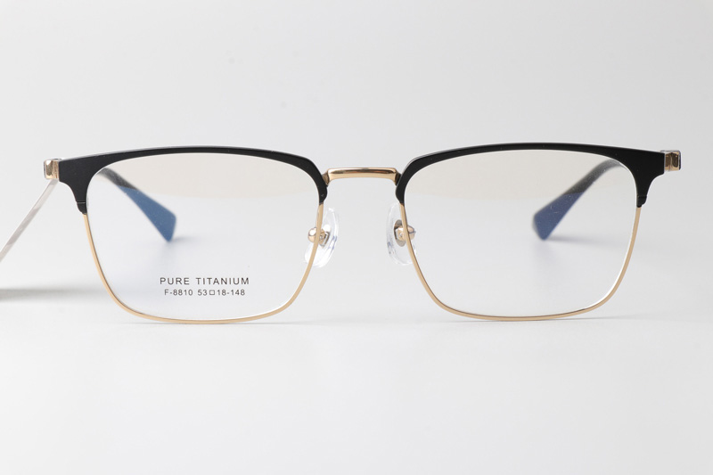 F8810 Eyeglasses Black Gold