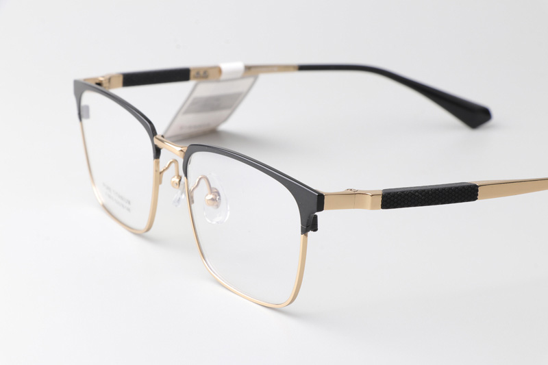F8810 Eyeglasses Black Gold