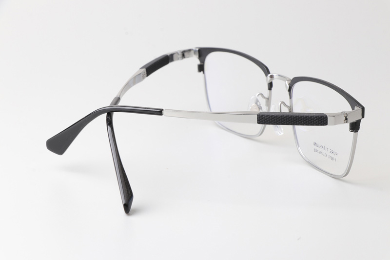 F8810 Eyeglasses Black Silver