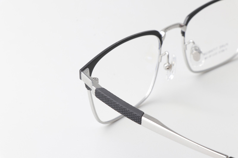 F8810 Eyeglasses Black Silver