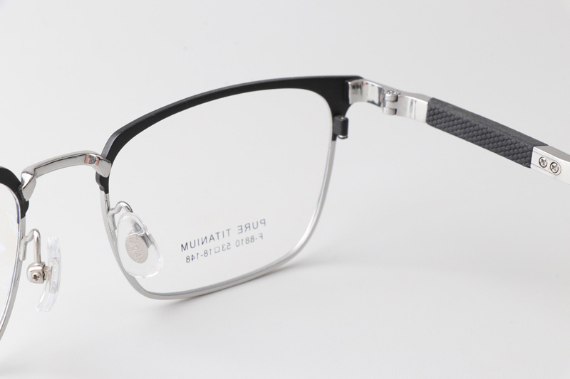 F8810 Eyeglasses Black Silver