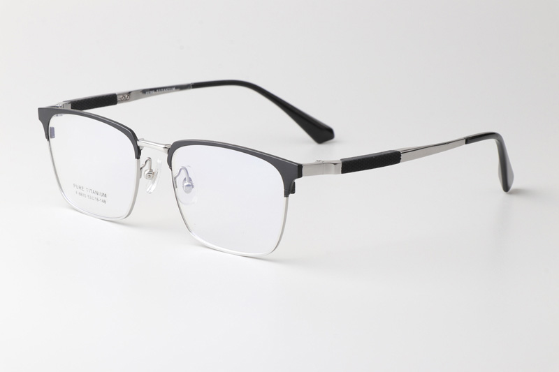 F8810 Eyeglasses Black Silver