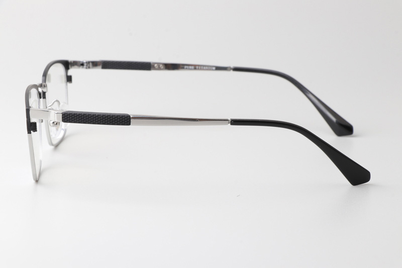 F8810 Eyeglasses Black Silver