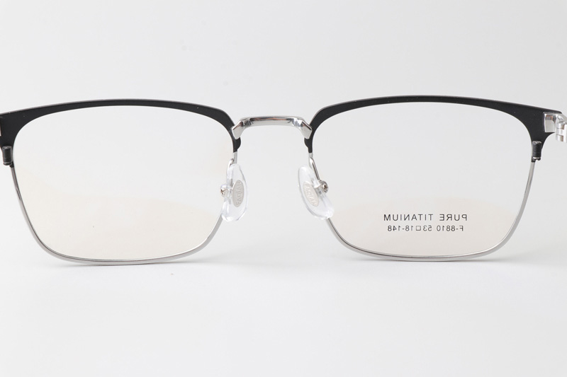 F8810 Eyeglasses Black Silver