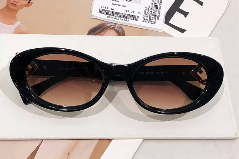 FE40150I Sunglasses Black Gold Gradient Brown