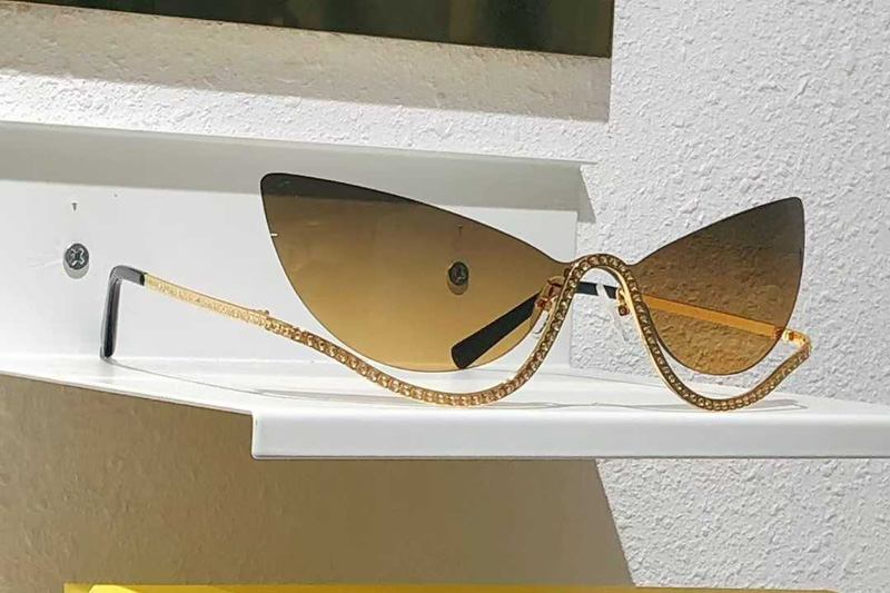 FE40158U Sunglasses Gold Gradient Yellow