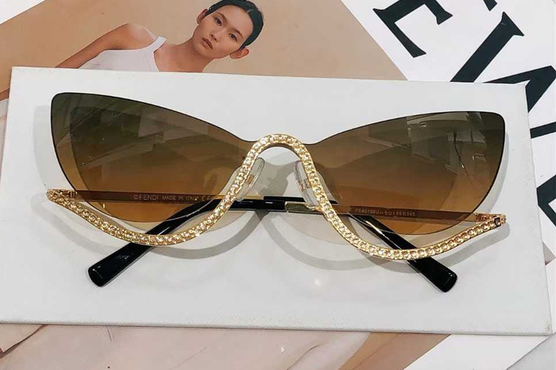 FE40158U Sunglasses Gold Gradient Yellow