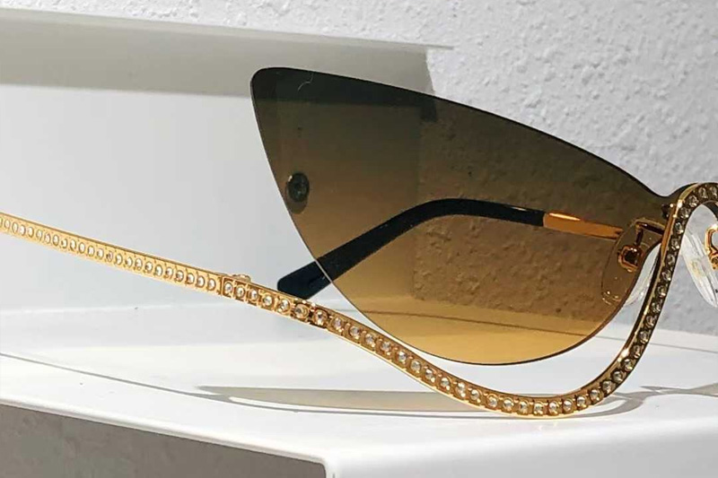 FE40158U Sunglasses Gold Gradient Yellow