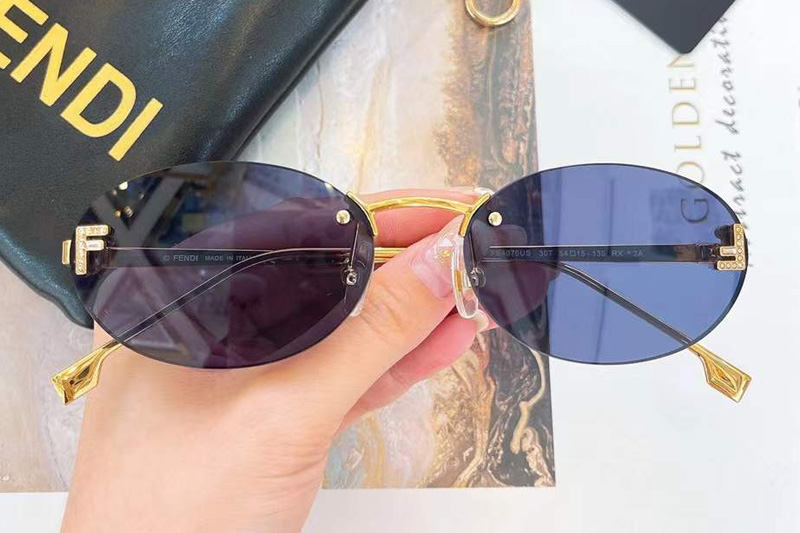 FE4075US Sunglasses Gold Blue