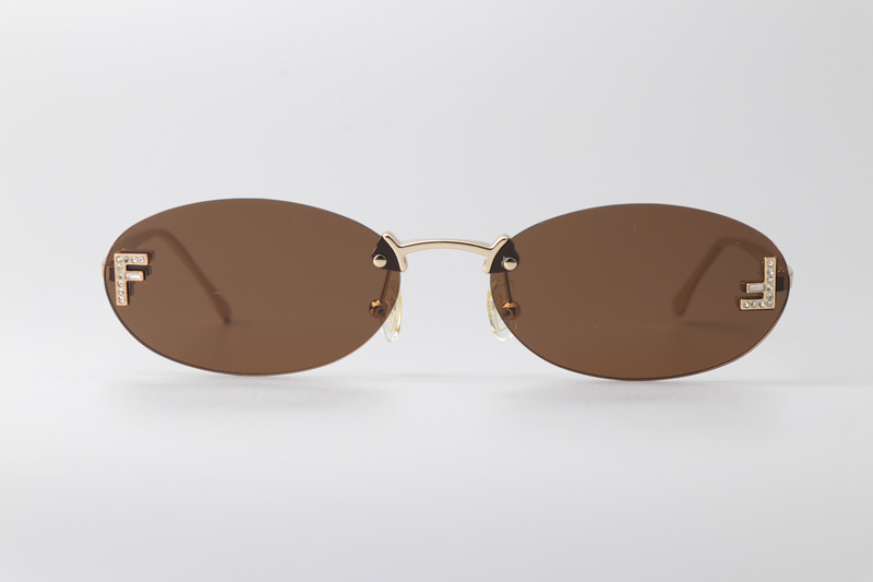 FE4075US Sunglasses Gold Brown