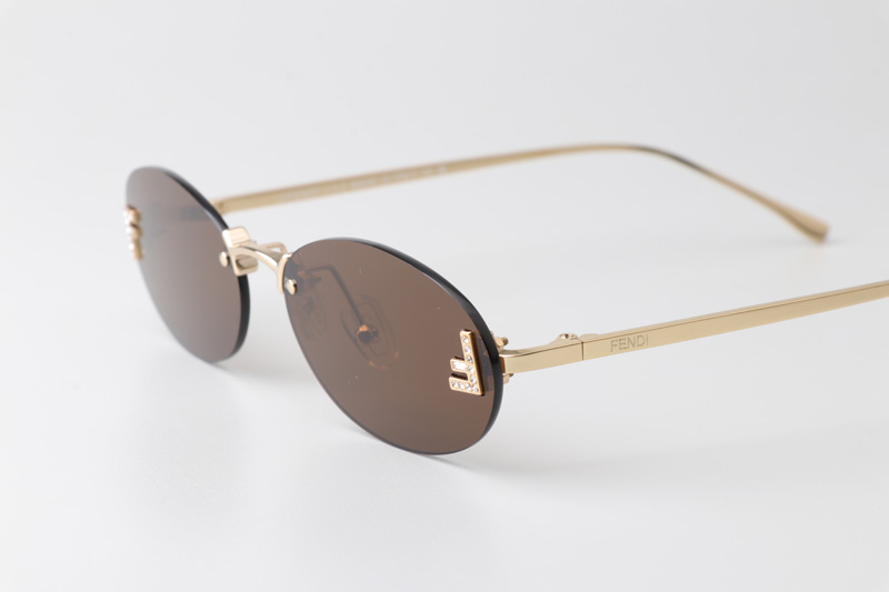FE4075US Sunglasses Gold Brown