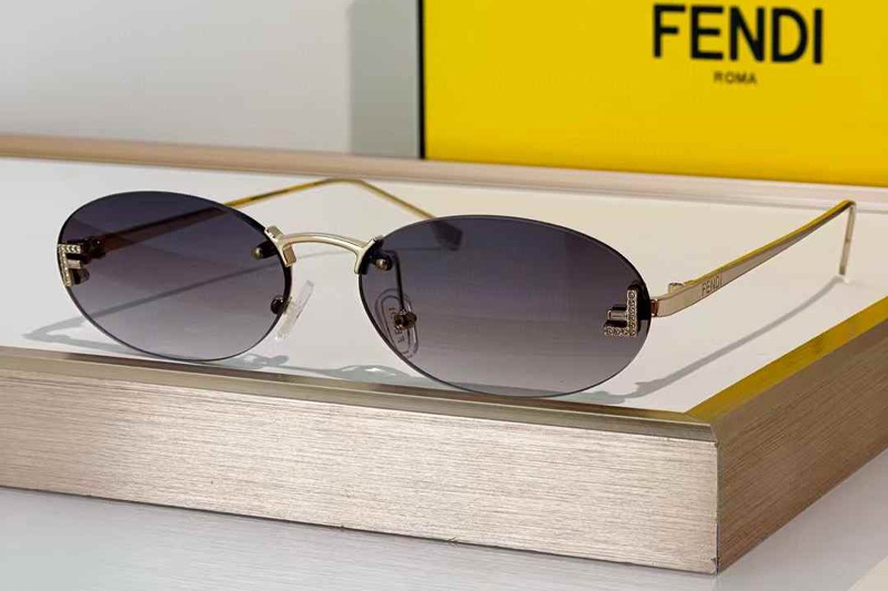 FE4075US Sunglasses Gold Gradient Gray