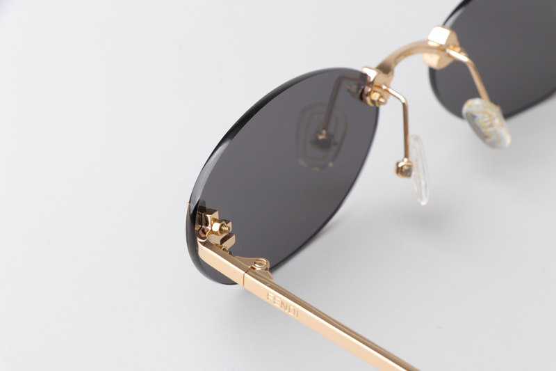 FE4075US Sunglasses Gold Gray