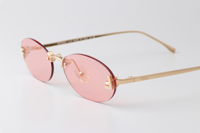 FE4075US Sunglasses Gold Pink