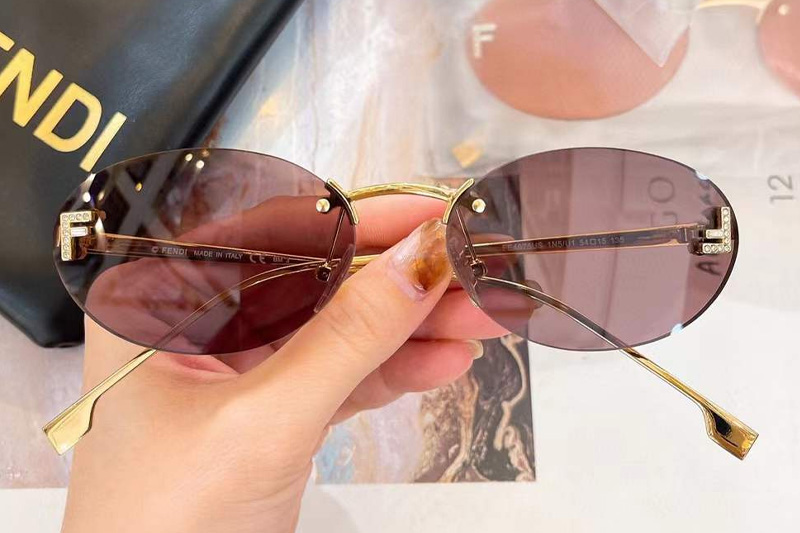 FE4075US Sunglasses Gold Purple