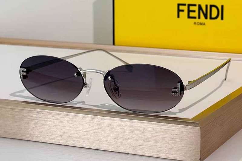 FE4075US Sunglasses Silver Gradient Gray