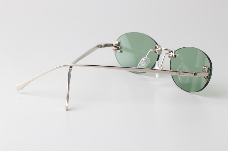 FE4075US Sunglasses Silver Green