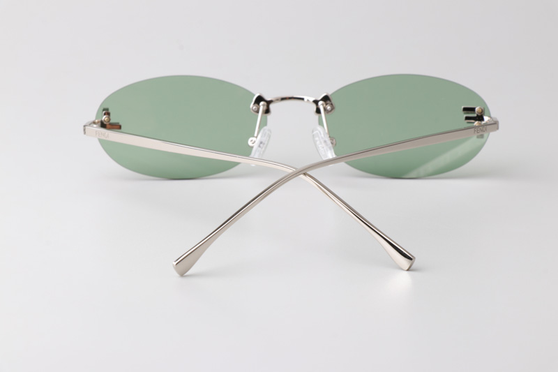 FE4075US Sunglasses Silver Green