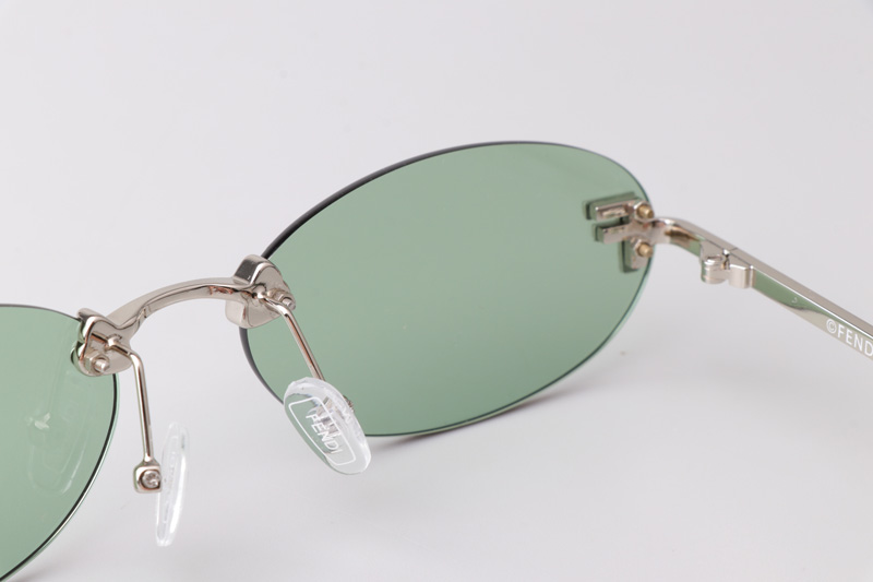 FE4075US Sunglasses Silver Green