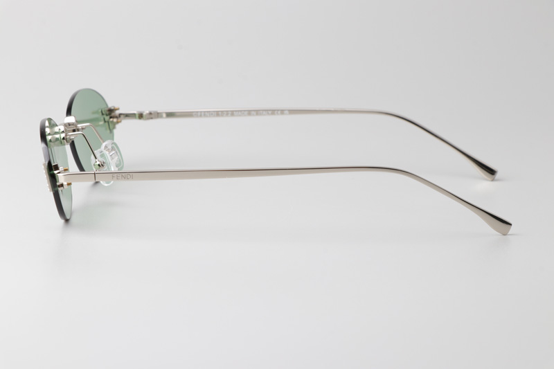 FE4075US Sunglasses Silver Green