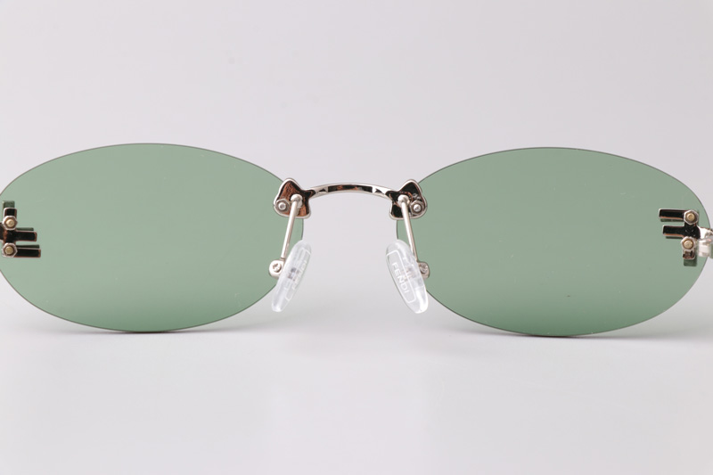 FE4075US Sunglasses Silver Green