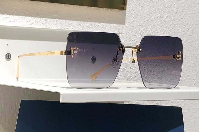 FE4082US Sunglasses Gold Gradient Gray