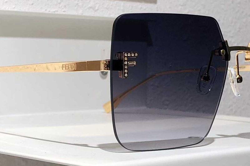 FE4082US Sunglasses Gold Gradient Gray