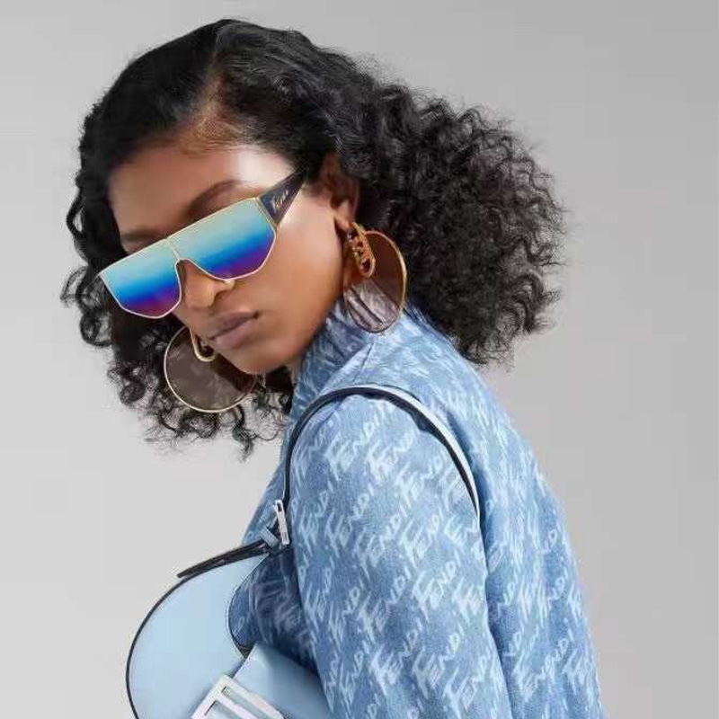 FF M0093S Sunglasses In Gold Blue