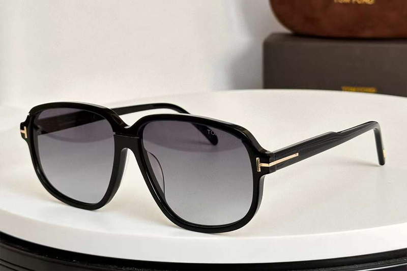 FT1024 Sunglasses Black Gradient Gray