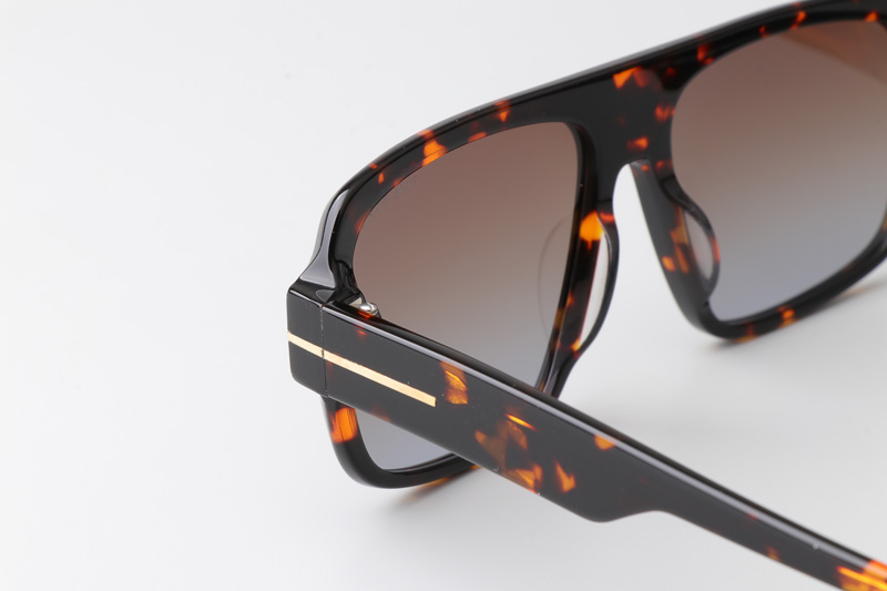 FT1101 Sunglasses Tortoise Gradient Brown