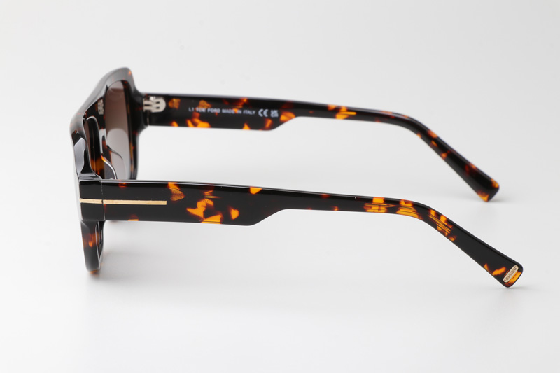 FT1101 Sunglasses Tortoise Gradient Brown